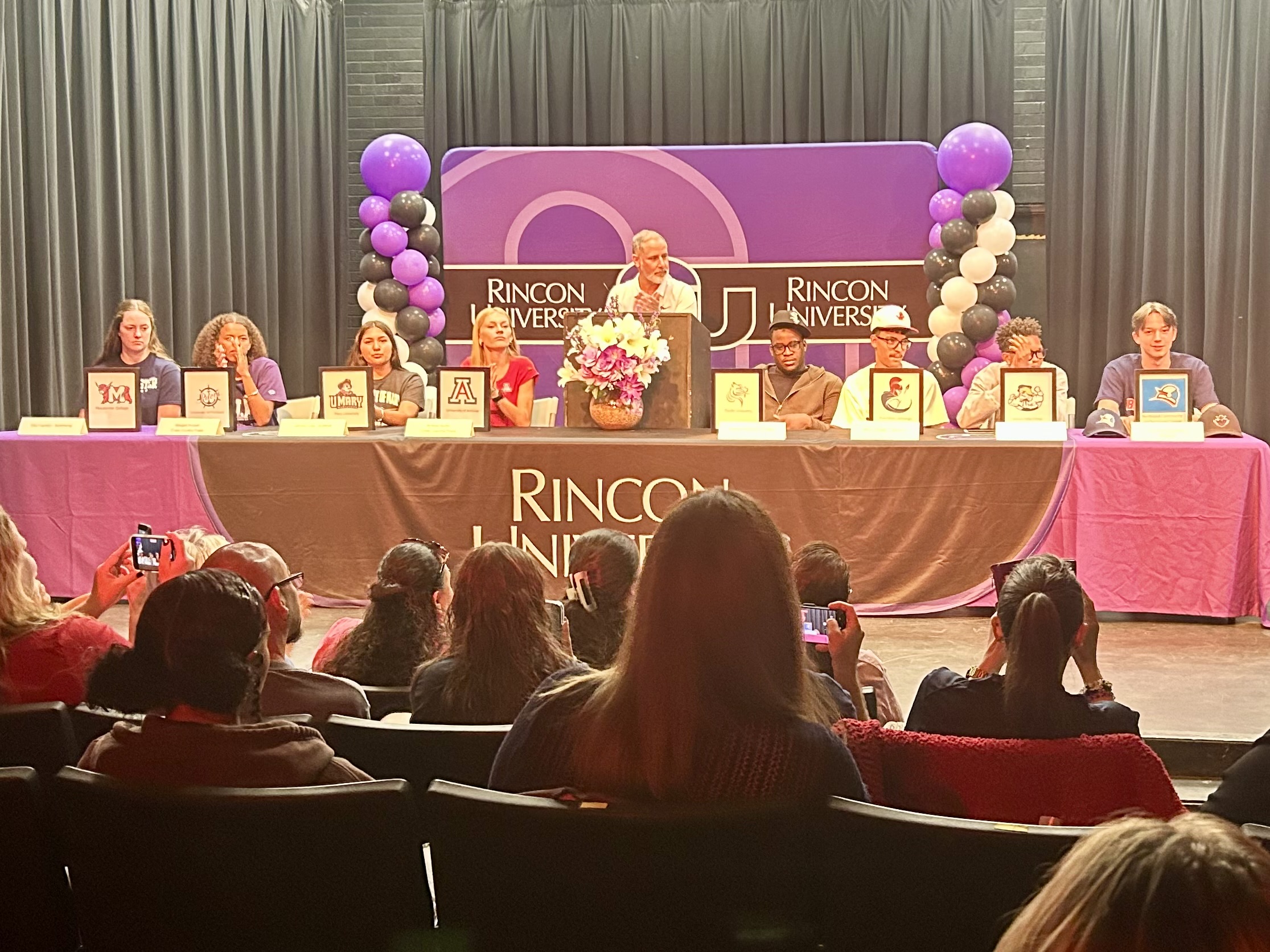Student athletes on signing day