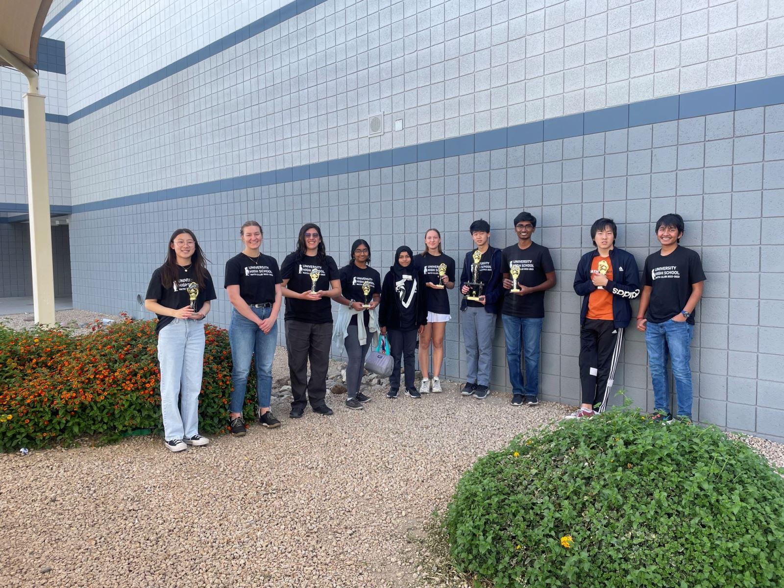 Photo of students from University High School's math club.